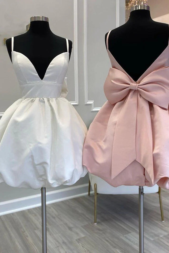 Aimishang Sweetheart A-Line Straps Homecoming Dress With Bow Cute Graduation Dress Short Prom Dress Lovely Birthday Party Dress