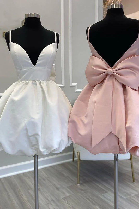 Aimishang Sweetheart A-Line Straps Homecoming Dress With Bow Cute Graduation Dress Short Prom Dress Lovely Birthday Party Dress