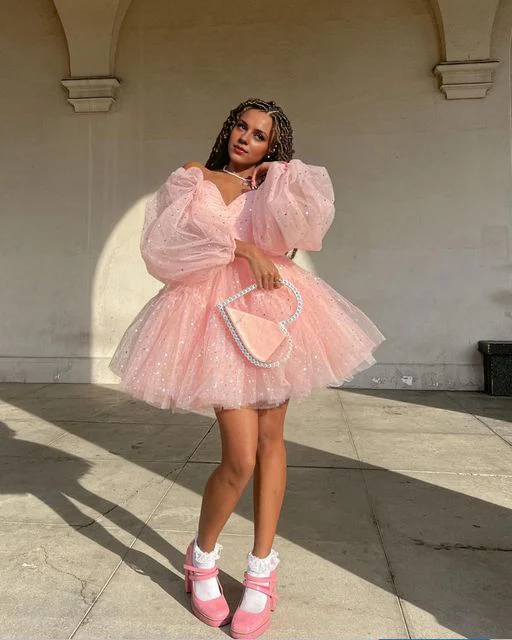 Aimishang Cute A-line Puffy Homecoming Dress Sweetheart Birthday Party Dress Graduation Dress Short Prom Dress