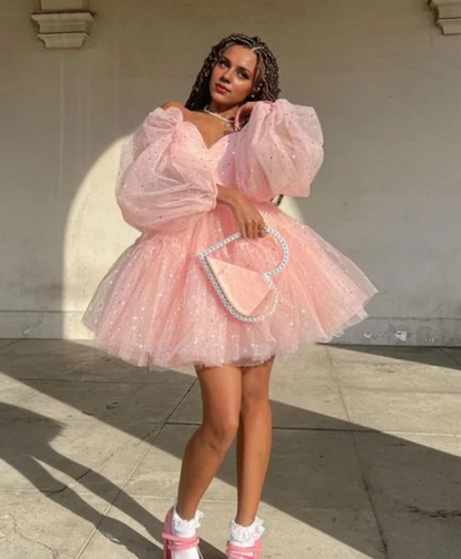 Aimishang Cute A-line Puffy Homecoming Dress Sweetheart Birthday Party Dress Graduation Dress Short Prom Dress