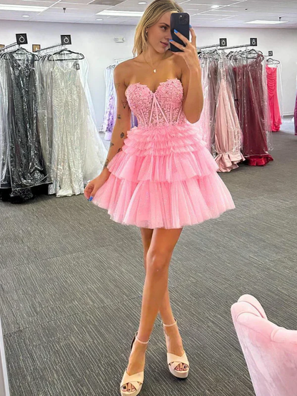Aimishang Charming A Line Homecoming Dress Sweetheart Birthday Party Dress Graduation Dress Short Prom Dress