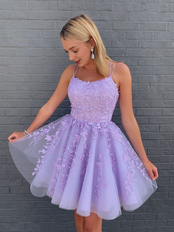 Aimishang Sweetheart A Line Homecoming Dress Lovely Graduation Dress Short Prom Dress Birthday Party Dress with Appliques