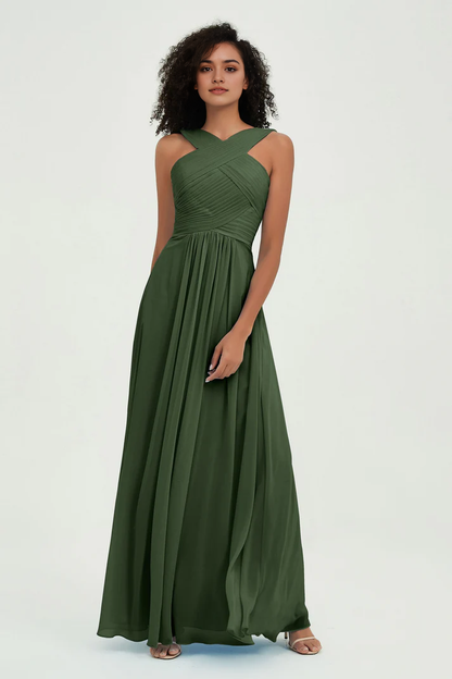 Aimishang Elegant A-Line Long Bridesmaid Dress Fashion Wedding Guest Dresses