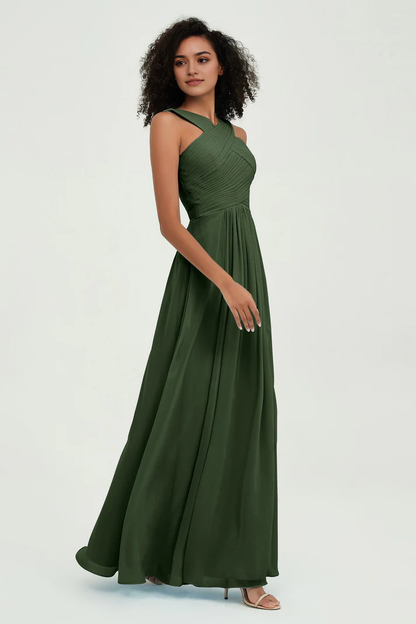 Aimishang Elegant A-Line Long Bridesmaid Dress Fashion Wedding Guest Dresses