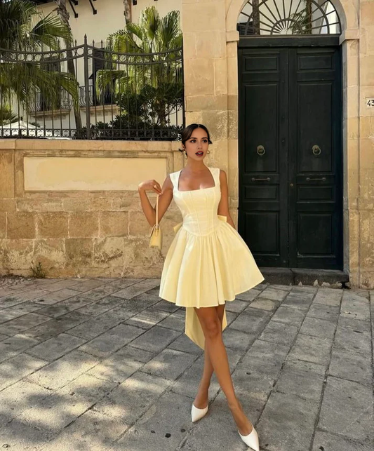 Aimishang Sweetheart A Line Homecoming Dress Lovely Graduation Dress Short Charming Birthday Party Dress With Bow