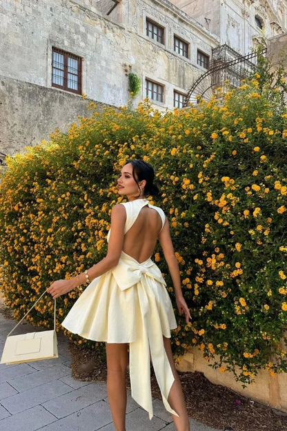 Aimishang Sweetheart A Line Homecoming Dress Lovely Graduation Dress Short Charming Birthday Party Dress With Bow