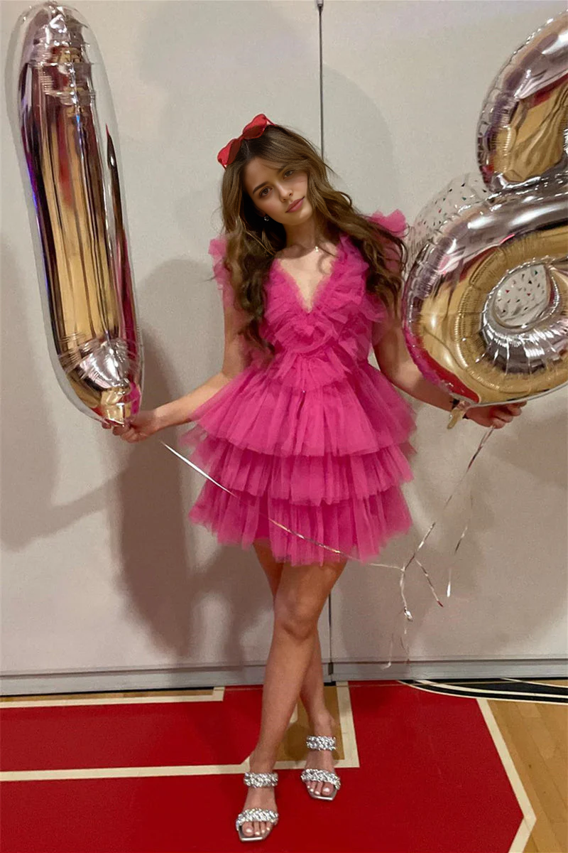 Aimishang V Neck Homecoming Dress Sweetheart Graduation Dress Charming Birthday Party Dress