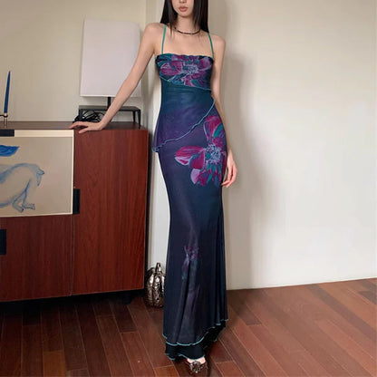 Aimishang Elegant Mermaid Floral Maxi Dress Long Prom Dress Charming Evening Party Dress Women's Dresses