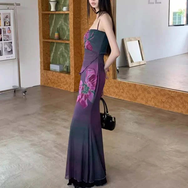 Aimishang Elegant Mermaid Floral Maxi Dress Long Prom Dress Charming Evening Party Dress Women's Dresses
