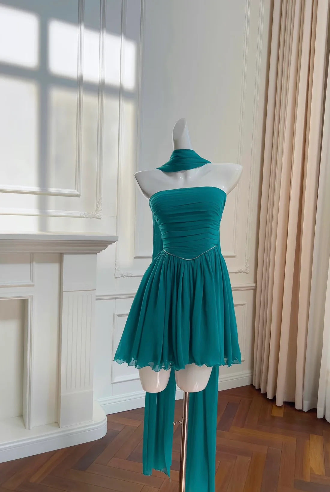 Aimishang Sweetheart A Line Strapless Short Prom Dress Cute Homecoming Dress Lovely Party Dress