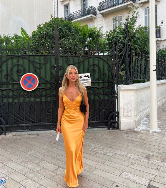 Aimishang Elegant Dresses Gowns Evening Dresses Spaghetti Straps Long Prom Dress Satin Evening Party Gown Prom Dresses Shops