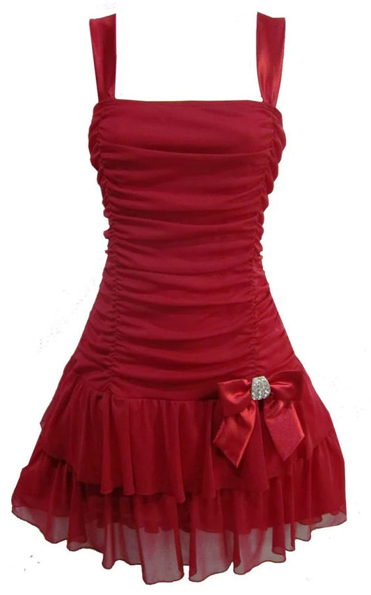 Aimishang Sweetheart A Line Straps Layered Homecoming Dress With Bow Charming Graduation Dress Lovely Birthday Party Dress