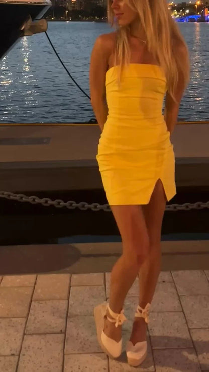 Aimishang Sweetheart Homecoming Dress Simple Graduation Dress Short Charming Birthday Party Dress With Slit