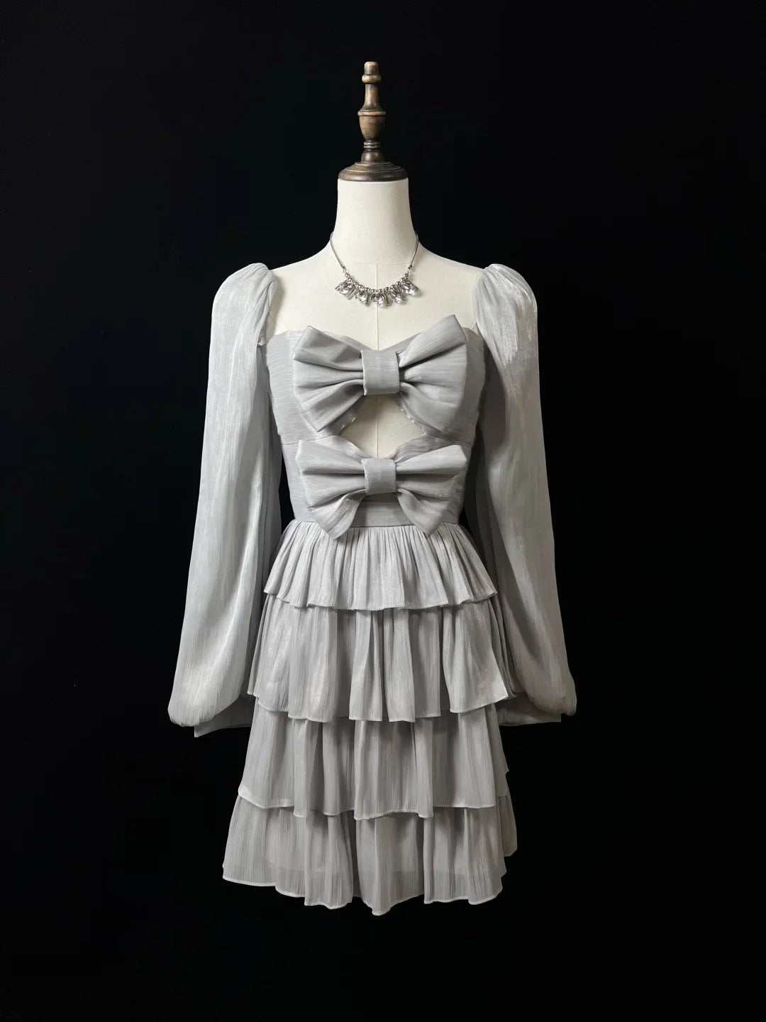 Aimishang Cute A Line Long Sleeves Homecoming Dress Chic Party Dress Graduation Dress With Bow(s)