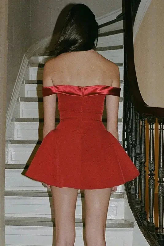 Aimishang A Line Off The Shoulder Strapless Short Prom Dress Lovely Homecoming Dress Charming Birthday Party Dress