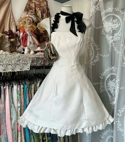 Aimishang Vintage A Line Straps Sleeveless Prom Dress Chic Homecoming Dress Lovely Birthday Party Dress