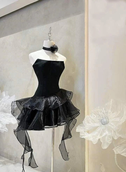 Aimishang Charming A-line Strapless Homecoming Dress Sweetheart Birthday Party Dress Graduation Dress Short Prom Dress