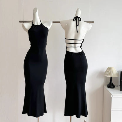Aimishang Simple Sheath Halter Prom Dress Charming Evening Party Dress Chic Vacation Beach Dress