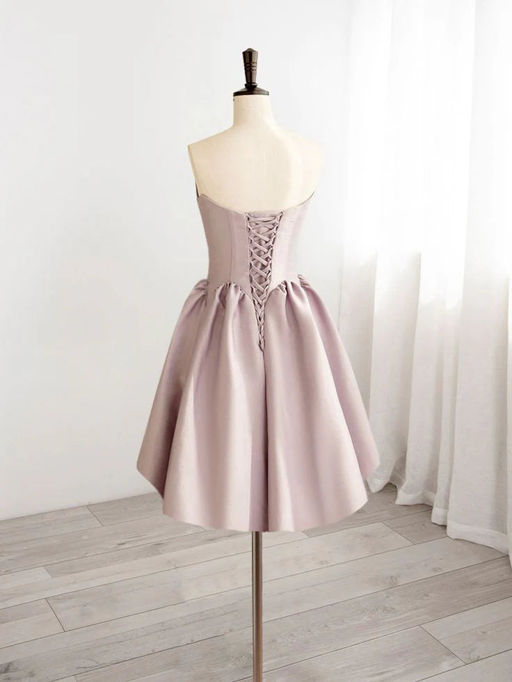 Aimishang Chic A-Line V Neck Homecoming Dress Simple Graduation Dress Short Charming Birthday Party Dress