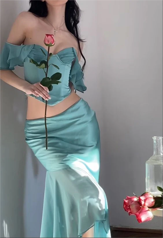 Aimishang Off Shoulder 2 Pieces Party Dress Wedding Guest Dress Charming Evening Dress Wholesale