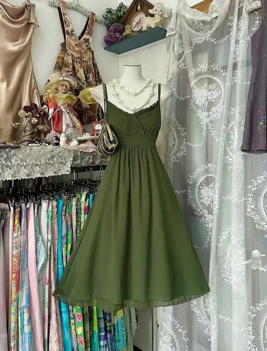 Aimishang Elegant A Line Spaghetti Straps Prom Dress Chic Homecoming Dress Lovely Party Dress Sweetheart Cocktail Dress No With Neck accessories