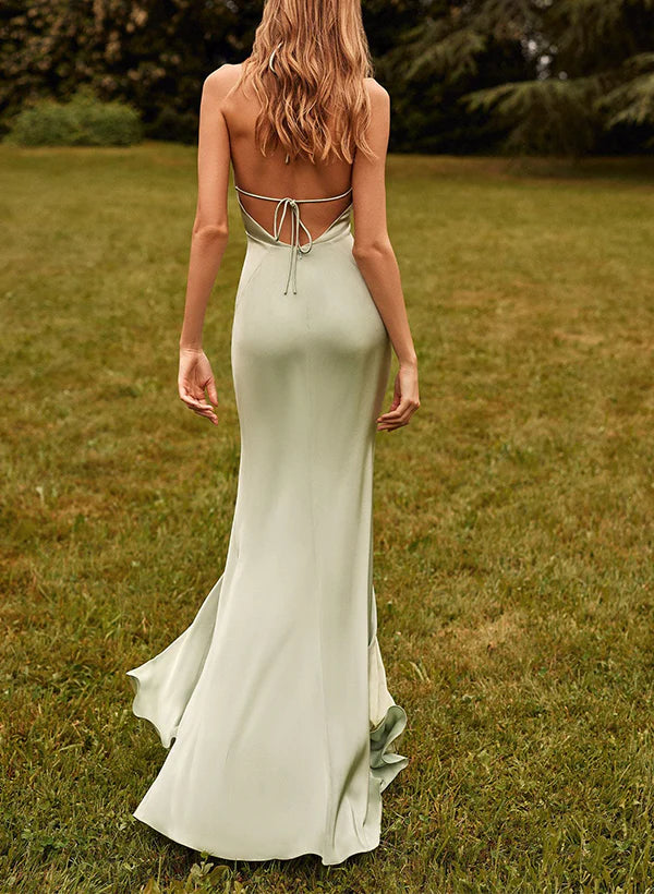 Wholesale Mermaid Long Bridesmaid Dresses Charming Evening Party Dress With Slit