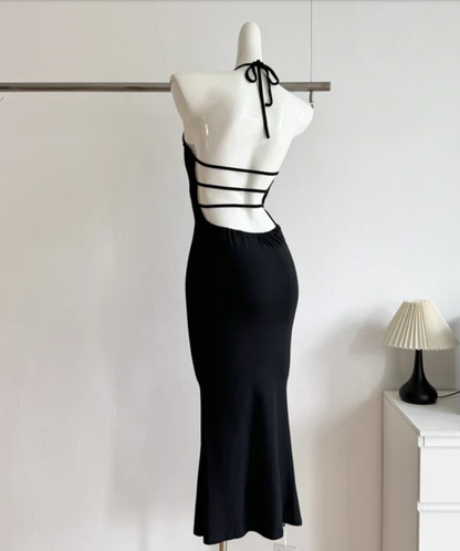 Aimishang Simple Sheath Halter Prom Dress Charming Evening Party Dress Chic Vacation Beach Dress
