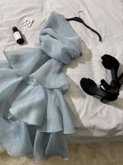 Aimishang Cute One Shoulder Homecoming Dress Charming Party Dress Summer Graduation Dress