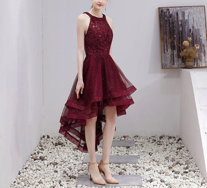 Aimishang Beautiful Halter High Low Tulle Lace Homecoming Dress Short Party Dress Prom Dress Wholesale