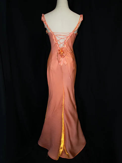 Aimishang Dark Red Vintage Floral V-neck Evening Gown Mermaid Long Party Dress With Flowers Wholesale