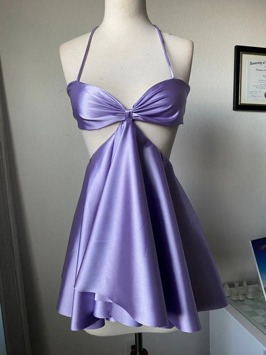 Aimishang Cute A-Line Halter Homecoming Dress Simple Graduation Dress Lovely Birthday Party Dress