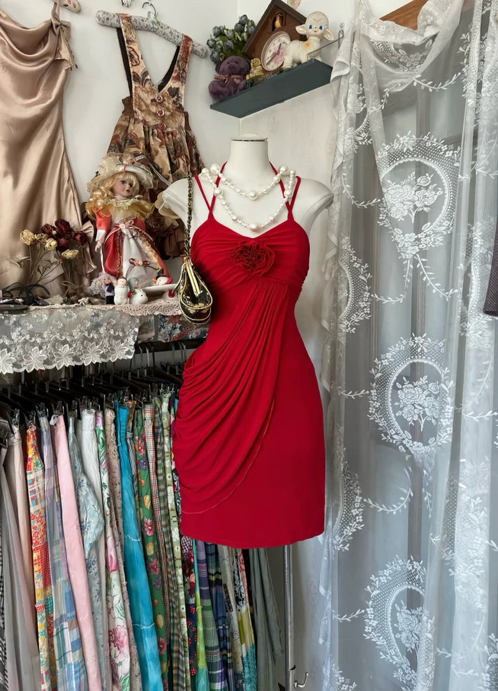 Aimishang Charming Sheath Straps Sleeveless Short Prom Dress Elegant Homecoming Dress Lovely Birthday Party Dress No With Neck accessories