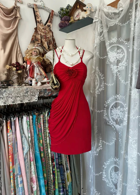 Aimishang Charming Sheath Straps Sleeveless Short Prom Dress Elegant Homecoming Dress Lovely Birthday Party Dress No With Neck accessories