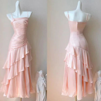 Aimishang Elegant Spaghetti Straps Tiered Ruffles Maxi Dress Long Prom Dress Charming Evening Party Dress Women's Dresses