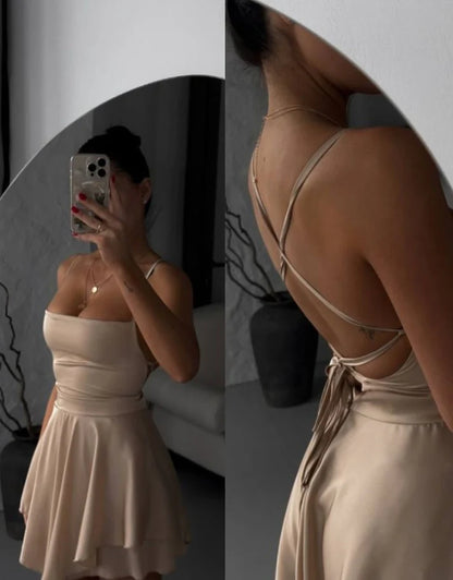 Aimishang Simple A Line Spaghetti Straps Short / Mini Summer Party Dress Classy Birthday Homecoming Dress
