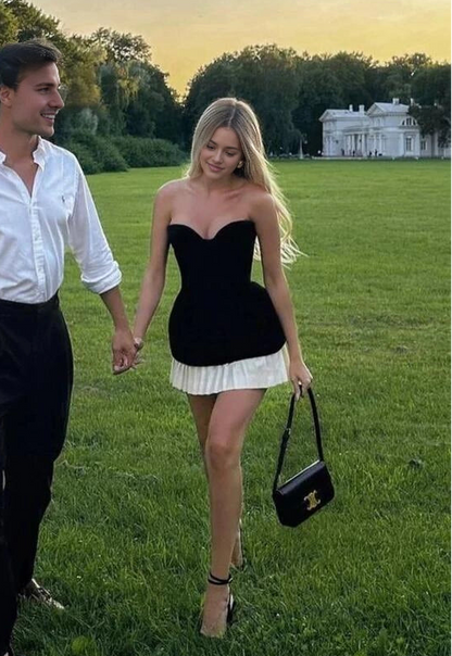 Aimishang Chic Sweetheart Neck Strapless Sleeveless Short/Mini Graduation Party Dress Fashion Summer Homecoming Dress