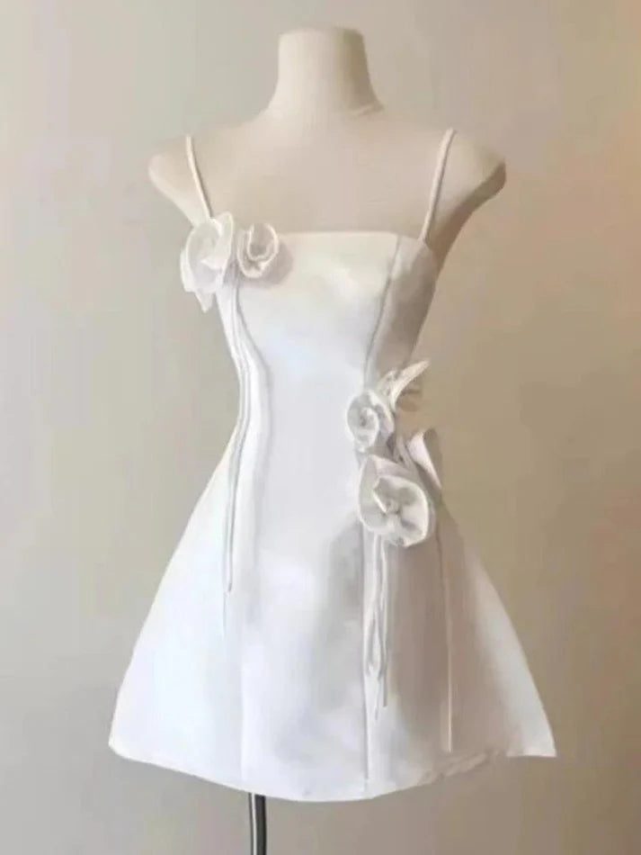 Aimishang Cute A-Line Homecoming Dress With Flowers Charming Graduation Dress Lovely Birthday Party Dress