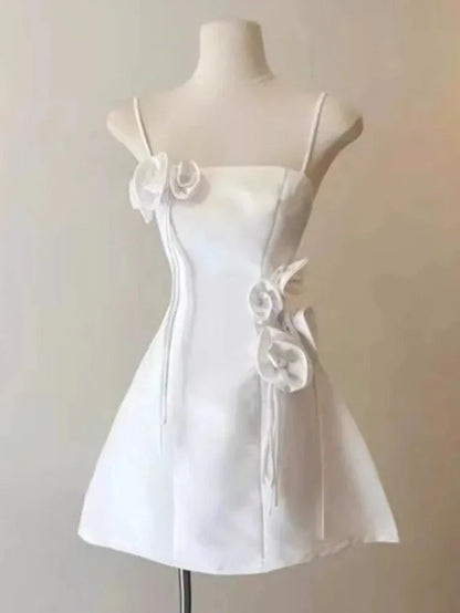 Aimishang Cute A-Line Homecoming Dress With Flowers Charming Graduation Dress Lovely Birthday Party Dress