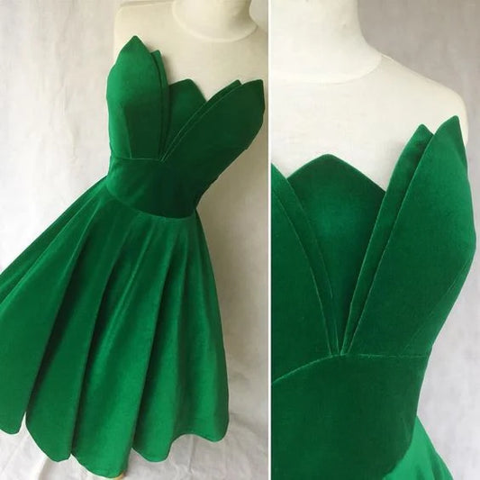 Aimishang Green A Line Homecoming Dress Chic Graduation Dress Short Prom Dress Birthday Party Dress