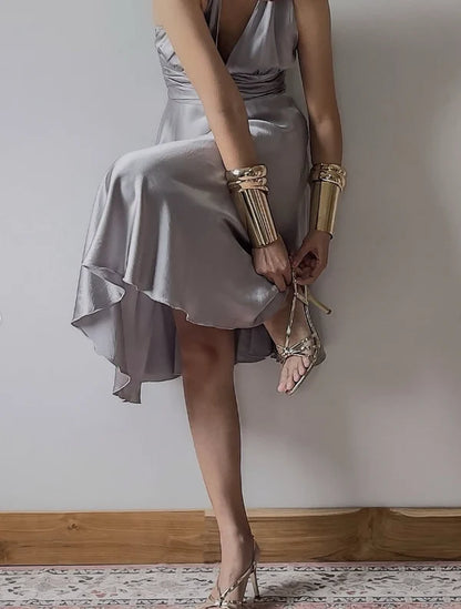 Aimishang Vintage A Line Halter Open Back Prom Dress Lovely Homecoming Dress Charming Cocktail Dresses