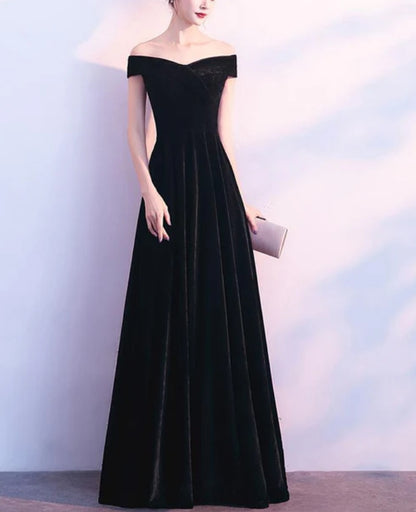 Charming Black Long Bridesmaid Dress Elegant Formal Gown Prom Dress Evening Dress Wholesale