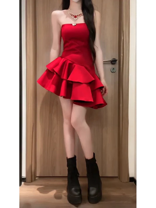 Aimishang Sweetheart A Line Strapless Vacation Dresses Lovely Homecoming Dress Charming Graduation Dress Cute Birthday Party Dress