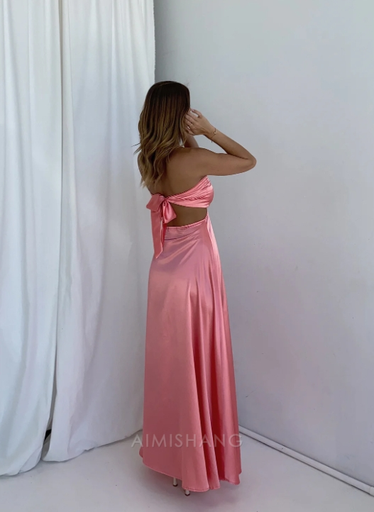 Aimishang Sexy Hollow-Out Long Prom Dress Charming Evening Party Dress Women's Dresses