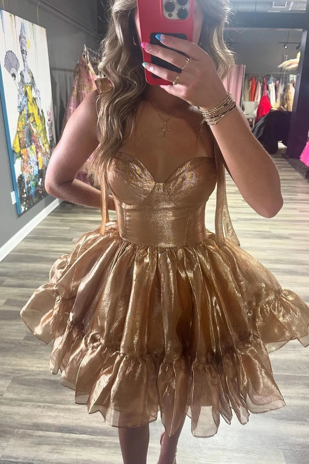 Aimishang Sweetheart A Line Homecoming Dress Charming Graduation Dress Chic Birthday Party Dress
