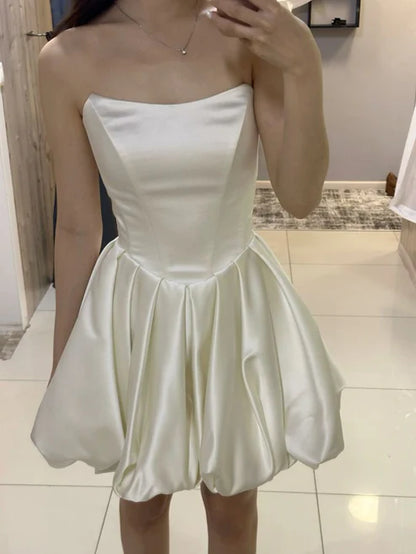 Aimishang Sweet A Line Strapless Homecoming Dress Lovely Graduation Dress Short Charming Birthday Party Dress