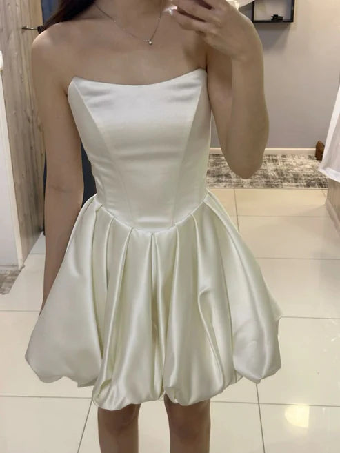 Aimishang Sweet A Line Strapless Homecoming Dress Lovely Graduation Dress Short Charming Birthday Party Dress