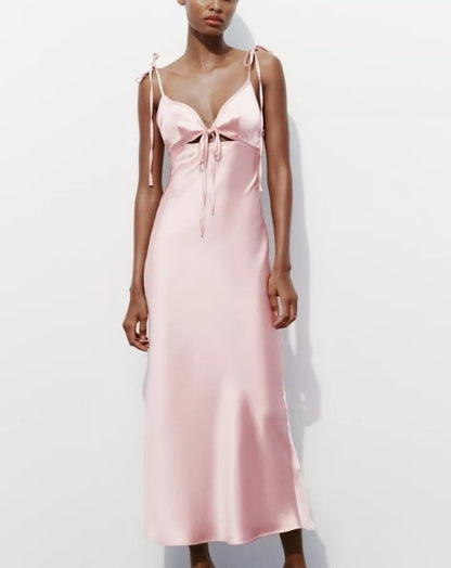 Aimishang Sheath Cut Out Simple Formal Dress Charming Satin Evening Party Dress