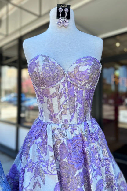Aimishang Charming A-line Strapless Homecoming Dress Short Graduation Dress Sweetheart Birthday Party Dress
