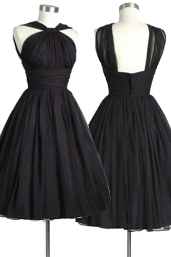 Aimishang Vintage A Line Sleeveless Homecoming Dress Simple Graduation Dress Short Prom Dress Birthday Party Dress