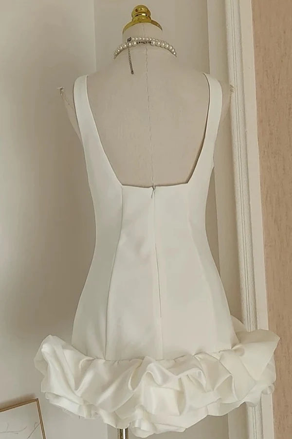 Aimishang Elegant Sheath Sleeveless Backless Homecoming Dress Short Graduation Dress Lovely Birthday Party Dress